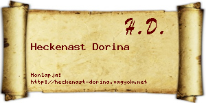 Heckenast Dorina névjegykártya