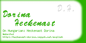 dorina heckenast business card